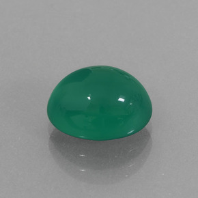 Ágata verde natural de 2,87 ct, corte óvalo, translúcido