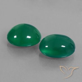 Gemas de Ágata Verde amarillento natural de 14.02 ct, Ovalada, Translúcido