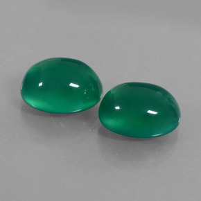 Gemas de ágata verde natural de 12,08 ct, corte óvalo, translúcido