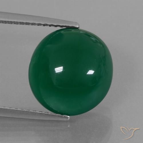 7.17ct Natural Verde Ágata, Ovalada, Translúcido