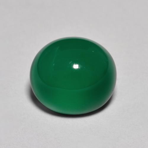 Ágata verde natural de 2,80 ct, corte óvalo, translúcido