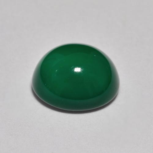 Ágata verde natural de 2,80 ct, corte óvalo, translúcido