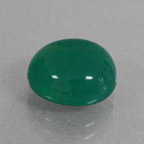 Ágata Verde medio natural de 3.99 ct, Corte Óvalo, Translúcido