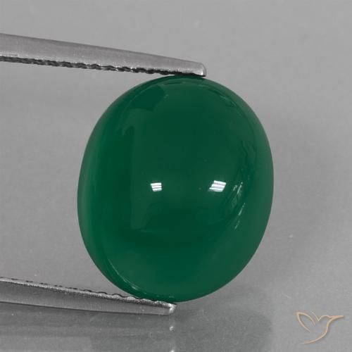 7.44ct Natural Verde amarillento Ágata, Ovalada, Translúcido