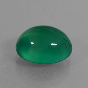 Ágata verde natural de 3,62 ct, corte óvalo, translúcido