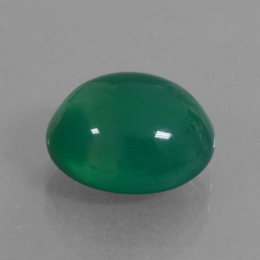 Ágata verde natural de 4,31 ct, corte óvalo, translúcido