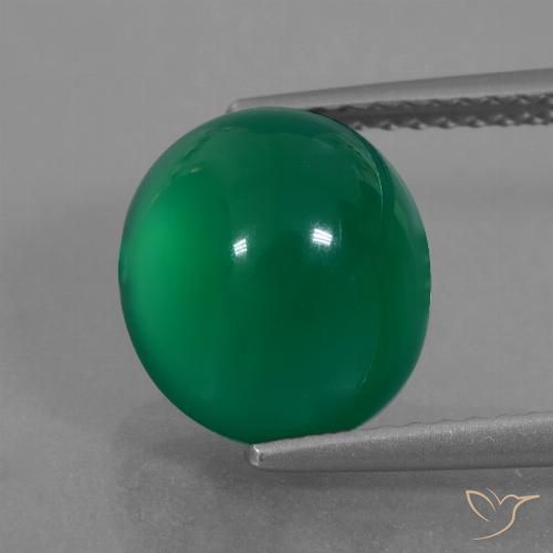 4.54ct Natural Verde medio Ágata, Ovalada, Translúcido
