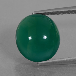Ágata verde bosque natural de 3,89 ct, corte óvalo, translúcido