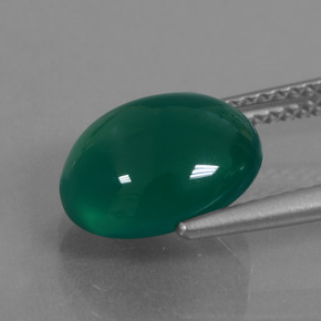 Ágata verde bosque natural de 3,89 ct, corte óvalo, translúcido