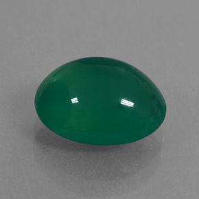 Ágata verde natural de 3,76 ct, corte óvalo, translúcido