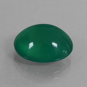 Ágata verde natural de 5,79 ct, corte óvalo, translúcido