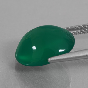 Ágata verde natural de 5,79 ct, corte óvalo, translúcido