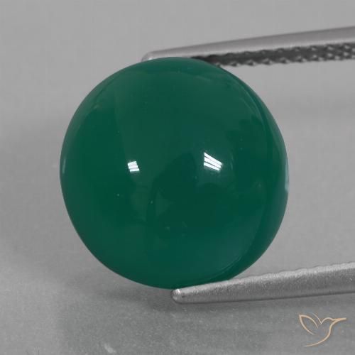 7.25ct Natural Verde medio Ágata, Ovalada, Translúcido
