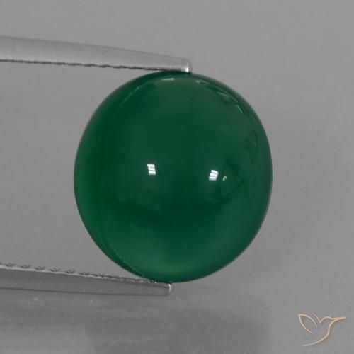 6.28ct Natural Verde amarillento Ágata, Ovalada, Translúcido