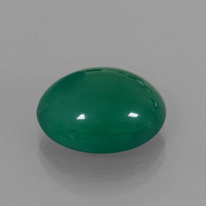 Ágata verde natural de 5,74 ct, corte óvalo, translúcido