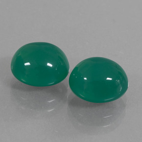 Gemas de ágata verde natural de 5,78 ct, corte óvalo, translúcido