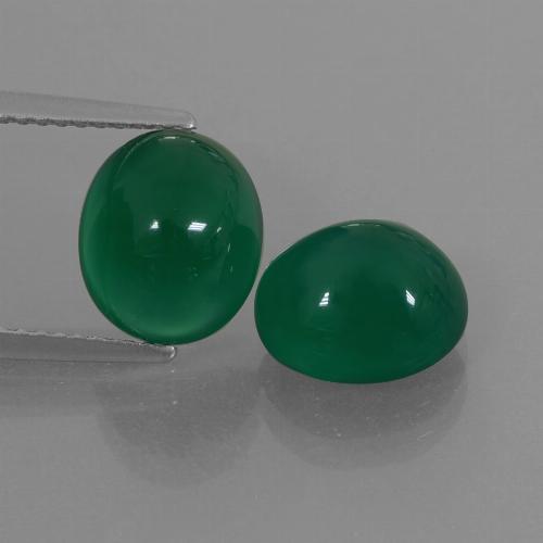Gemas de Ágata Verde amarillento natural de 5.91 ct, Corte Óvalo, Translúcido