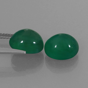 Gemas de Ágata Verde amarillento natural de 5.91 ct, Corte Óvalo, Translúcido