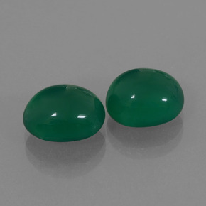 Gemas de Ágata Verde medio natural de 5.56 ct, Corte Óvalo, Translúcido