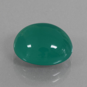 Ágata verde natural de 7,10 ct, corte óvalo, translúcido