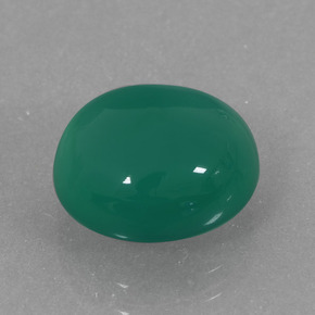 Ágata verde natural de 4,11 ct, corte óvalo, translúcido
