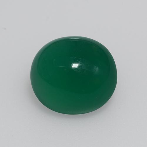 Ágata verde natural de 3,81 ct, corte óvalo, translúcido