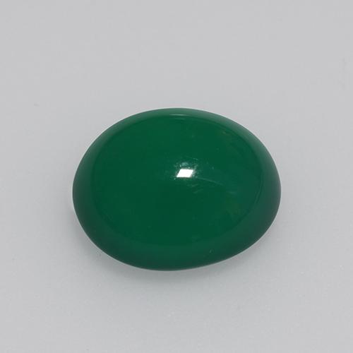 Ágata verde natural de 3,81 ct, corte óvalo, translúcido