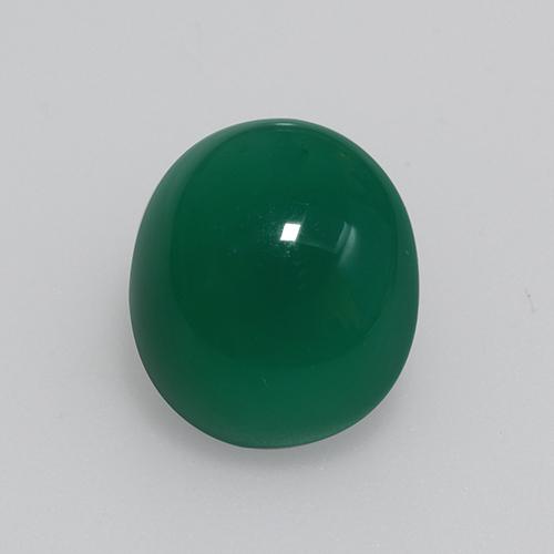 Ágata verde natural de 3,81 ct, corte óvalo, translúcido