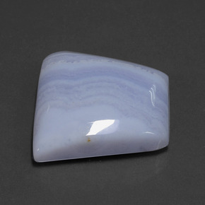 Ágata azul natural de 42,18 ct, forma elegante, translúcido
