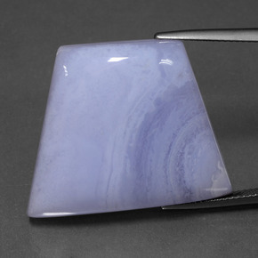 Ágata violeta natural de 39,68 ct, forma elegante, translúcido