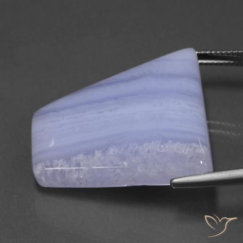 Ágata Violeta claro medio natural de 42.24 ct, Elegante, Translúcido