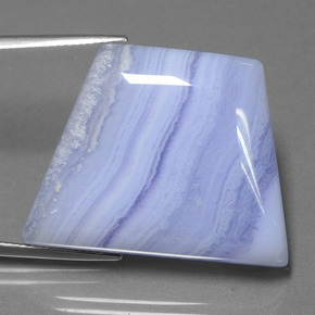 Ágata violeta natural de 48,95 ct, forma elegante, translúcido