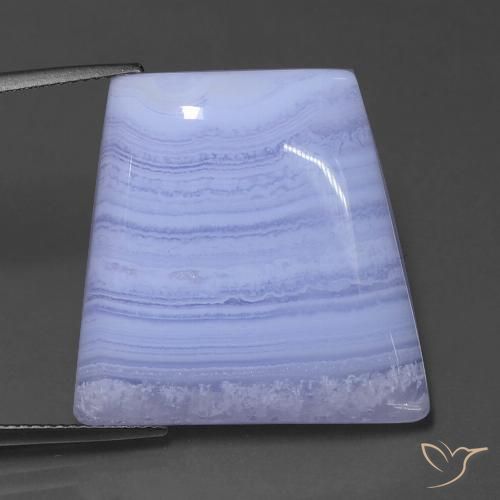 Ágata violeta real natural de 34,06 ct, forma elegante, translúcido