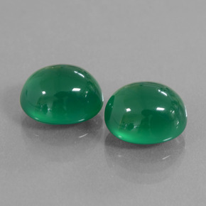 Gemas de ágata verde natural de 8,66 ct, corte óvalo, translúcido