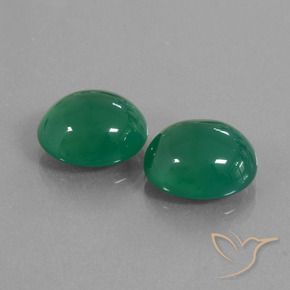 Gemas de ágata verde natural de 13,04 ct, corte óvalo, translúcido