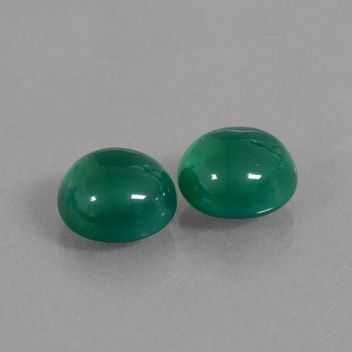 Gemas de Ágata Verde bosque natural de 5.36 ct, Corte Óvalo, Translúcido