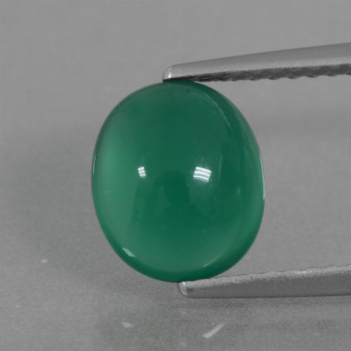 Ágata Verde bosque natural de 2.08 ct, Corte Óvalo, Translúcido