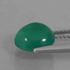 Ágata verde natural de 2,49 ct, corte óvalo, translúcido
