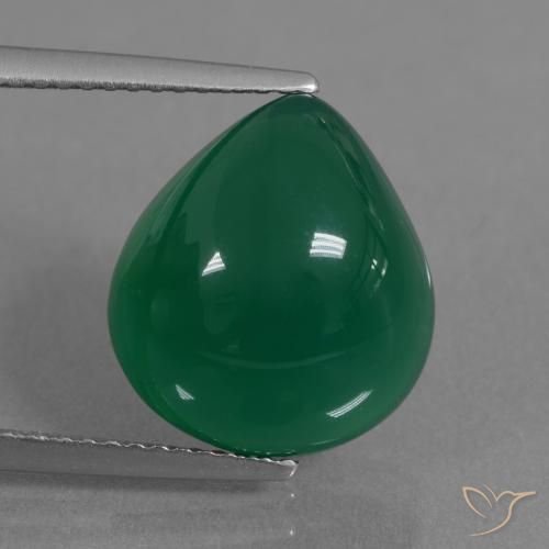 7.10ct Natural Verde amarillento Ágata, En forma de pera, Translúcido
