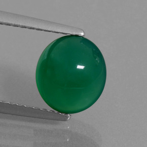 Ágata Verde bosque natural de 2.12 ct, Corte Óvalo, Translúcido