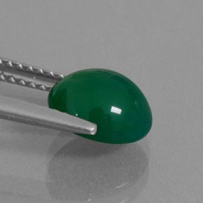 Ágata Verde bosque natural de 2.12 ct, Corte Óvalo, Translúcido