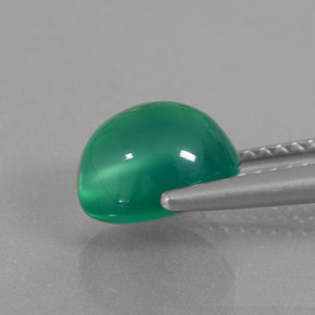Ágata verde natural de 2,52 ct, corte óvalo, translúcido