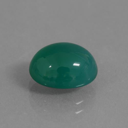 Ágata verde natural de 2,91 ct, corte óvalo, translúcido