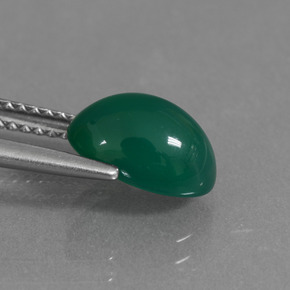 Ágata Verde amarillento natural de 2.31 ct, Corte Óvalo, Translúcido