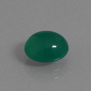Ágata verde natural de 1,46 ct, corte óvalo, translúcido