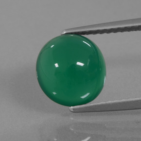 Ágata verde natural de 2,54 ct, corte óvalo, translúcido