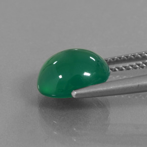 Ágata verde natural de 2,54 ct, corte óvalo, translúcido
