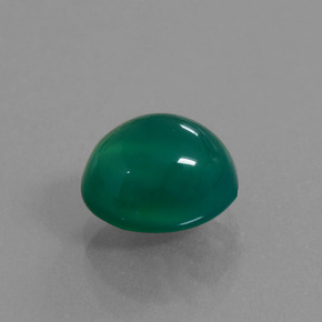 Ágata verde natural de 2,42 ct, corte óvalo, translúcido