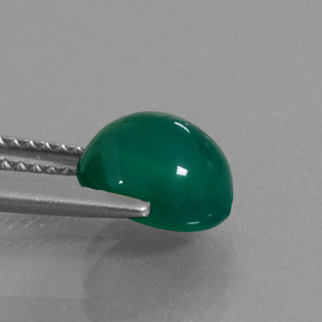 Ágata verde natural de 2,42 ct, corte óvalo, translúcido