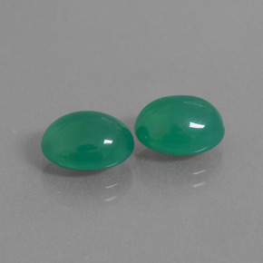 Gemas de ágata verde natural de 6,35 ct, corte óvalo, translúcido